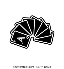 uncovered deck of cards icon. Element of Casino for mobile concept and web apps icon. Glyph, flat icon for website design and development, app development