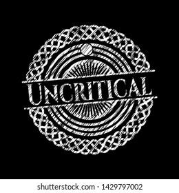 Uncritical on blackboard. Vector Illustration. Detailed.