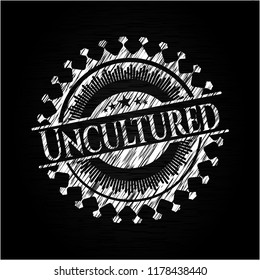 Uncultured with chalkboard texture