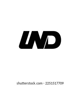 UND letter monogram logo design vector