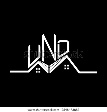 UND Real State logo design, UND simple and modern logo. UND luxurious alphabet design  