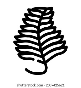 undaria plumose seaweed line icon vector. undaria plumose seaweed sign. isolated contour symbol black illustration