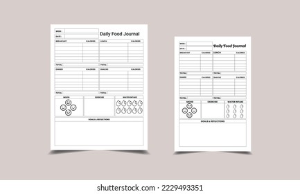 Diario de alimentos sin fecha KDP Interior