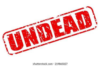Undead red stamp text on white