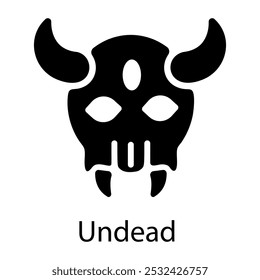 Undead symbol icon in filled style 