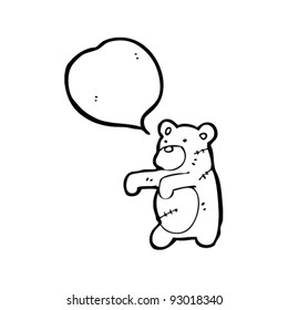 undead teddy bear cartoon
