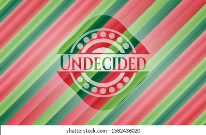 Undecided christmas style emblem. Vector Illustration. Detailed.