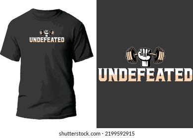 Undefeated Hide and dumbbells t shirt.
