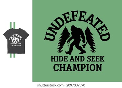 Shirt von nicht besiegten Hide and Seek Champion 