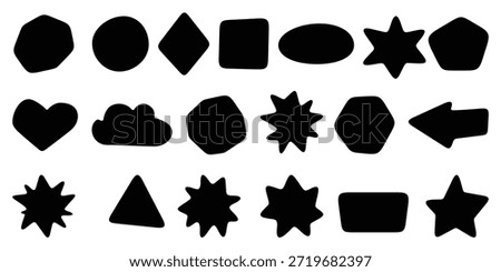 undefined rounded arrow starburst diamond triangle organic block