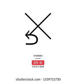 Undelete line icon vector, EPS10 - Vector
