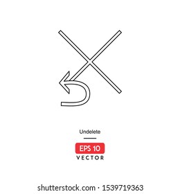 Undelete outline icon vector. EPS10 - Vector