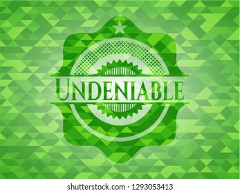 Undeniable green mosaic emblem