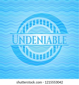 Undeniable sky blue water emblem background.