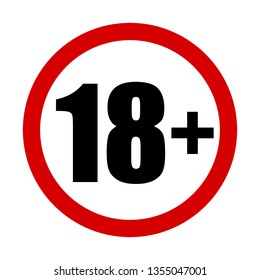 Under 18 Not Allowed Sign Number Stock Vector (Royalty Free) 1355047001