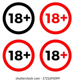 Debajo de 18 símbolos de advertencia. Más de 18 solamente censurados. Dieciocho años de edad prohíbe el contenido para adultos.