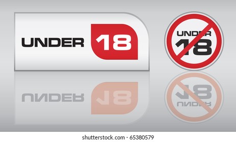 Under 18 vector