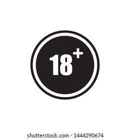 Under 18 years icon vector. Under 18 years sign mark icon symbol illustration. Flat design style on white background.