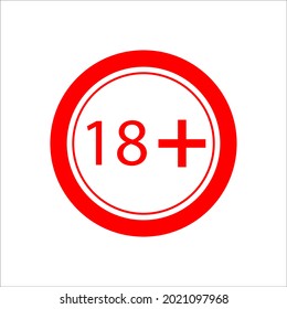 Menores de 18 años Firmar iconos símbolo de símbolo de vectores para web infográfica