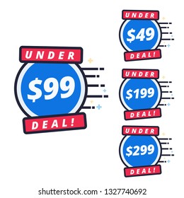 Under 49 99 199 299 Deal Sale Sticker