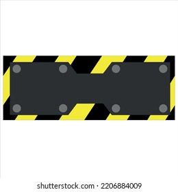 Under The Black And Yellow Construction Background