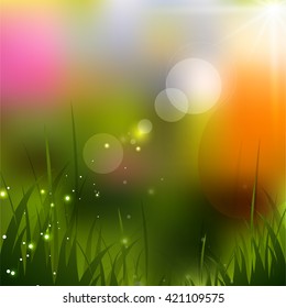 Under the bright sun. Abstract natural backgrounds vector design