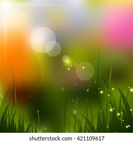 Under the bright sun. Abstract natural backgrounds vector design