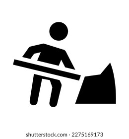 under constrcution solid icon illustration vector graphic