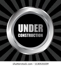 under construction abstract vector illustration with special metallic design