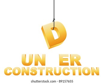 Under construction. Abstract vector illustration.