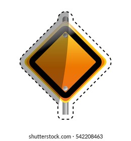 Under construction advertising board icon vector illustration graphic design