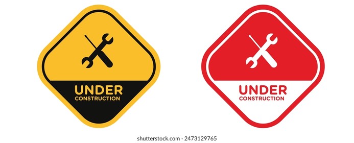 Under construction alert emphasizing safety due to ongoing construction work