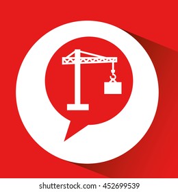 under construction and architecture icon, vector illustration