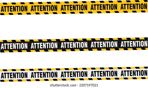 under construction attention design three colors