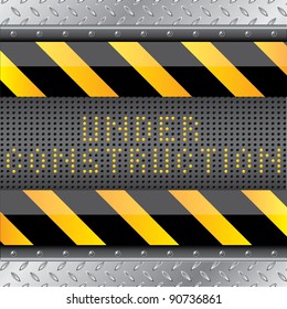 Under construction background design with led lights