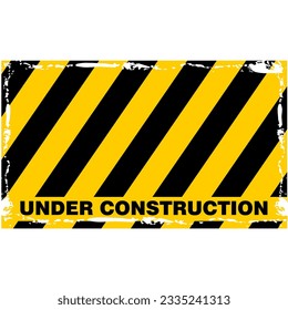 under construction background, sign vector