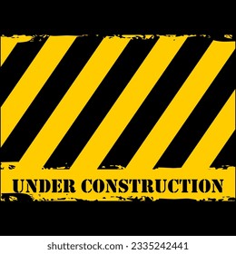under construction background, sign vector