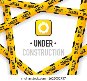 Under construction background vector illustration