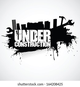 Under construction background (vector illustration)