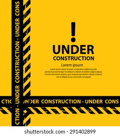 under construction background vector illustration