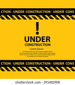 under construction background vector illustration