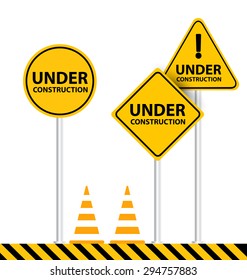 under construction background vector illustration