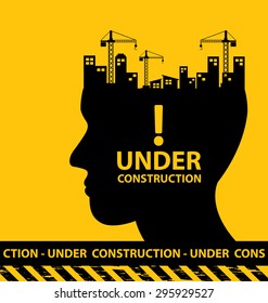 under construction background vector illustration