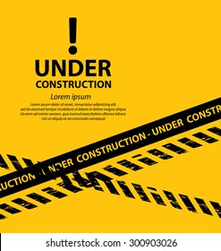 under construction background vector illustration