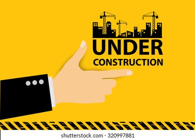 under construction background vector illustration