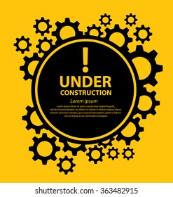 under construction background vector illustration