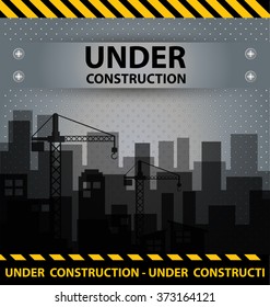 under construction background vector illustration