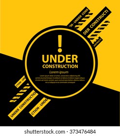 under construction background vector illustration