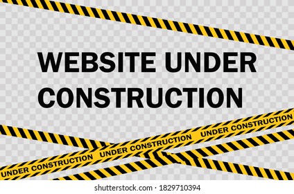 Under construction background. Website developed and not temporarily working for visitors. Vector flat style illustration with copy space for text