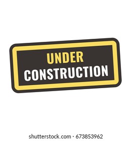 Under construction. Badge, icon, logo flat vector illustration on white background.